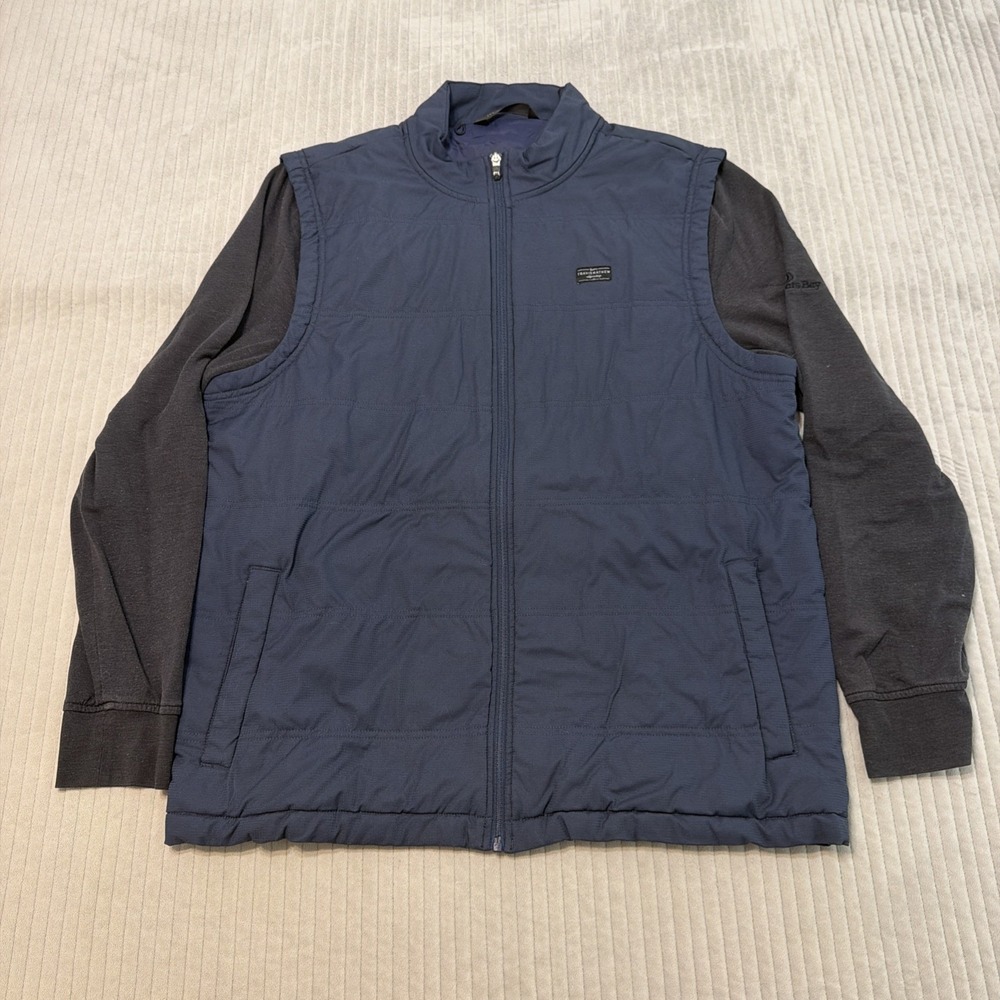 Travis Mathew Jacket Mens Large XL Blue Full Zip Golf Vest long sleeve